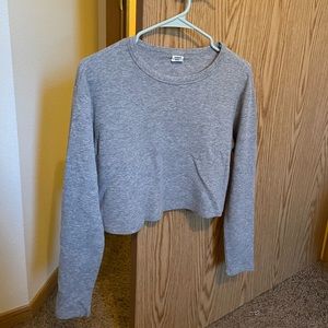 Aritzia sunday best cropped waffle knit shirt